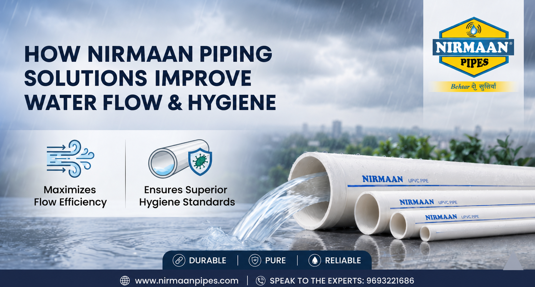 How Nirmaan Piping Solutions Improve Water Flow & Hygiene